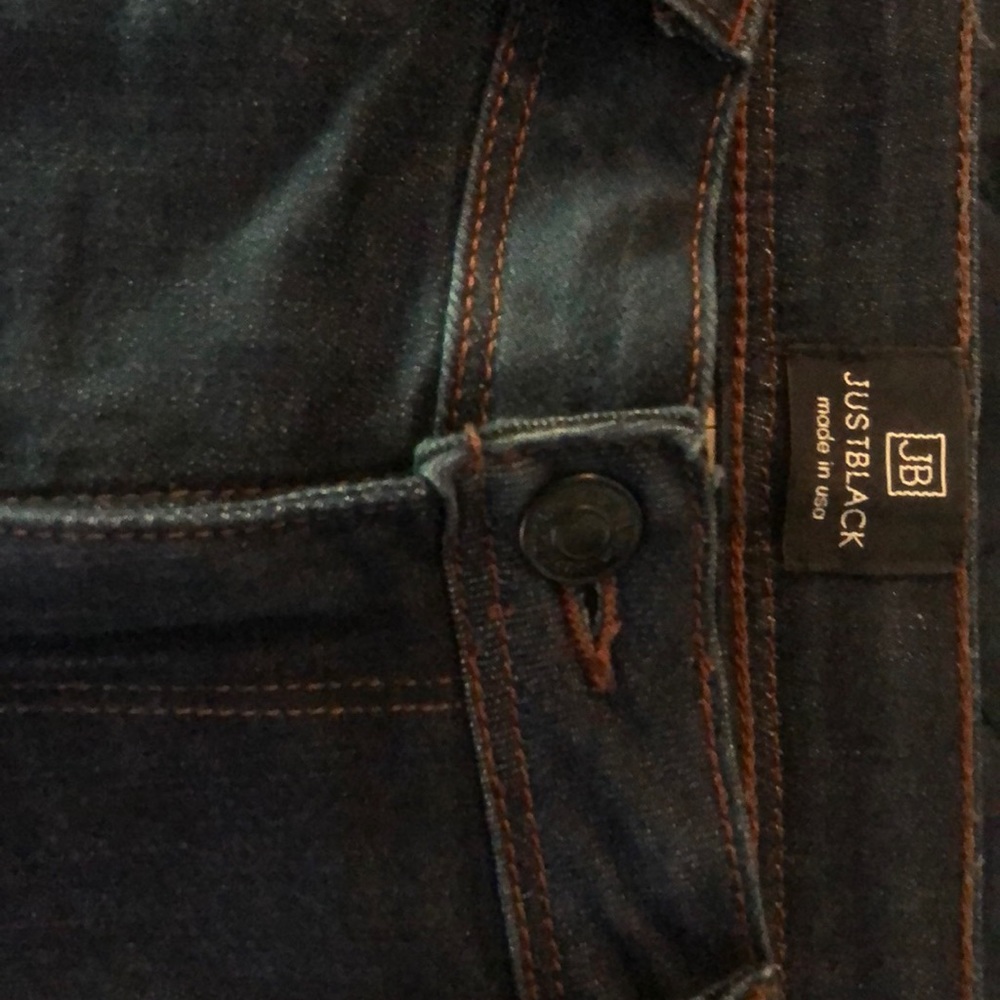Dark blue denim Skinny Jeans. Just Black brand.